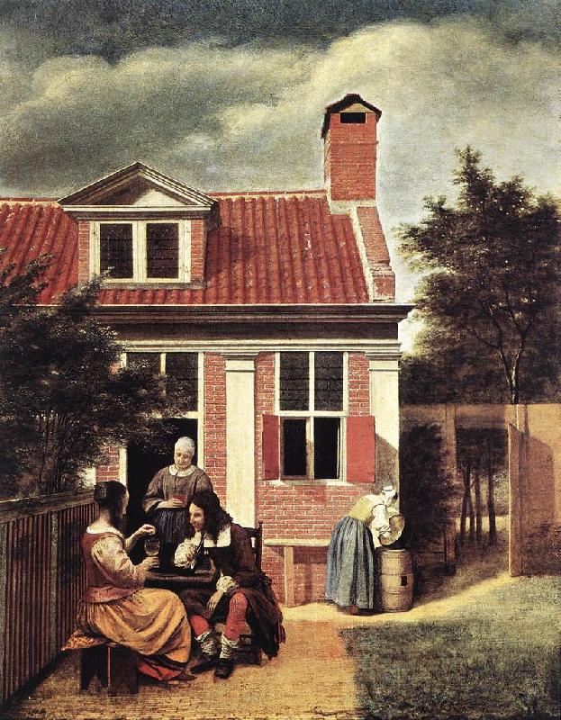 HOOCH, Pieter de Village House sf Sweden oil painting art
